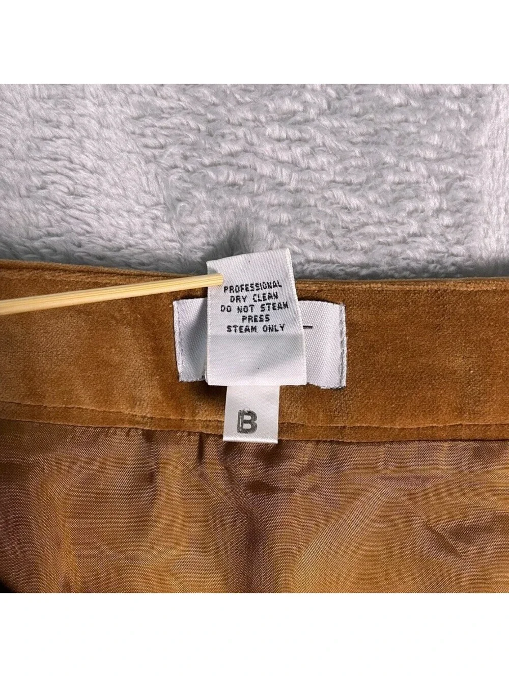 Ann Taylor LOFT Petites Corduroy Tweed Panel Skirt womens 8P Brown Retro Mod 70s - Picture 9 of 10